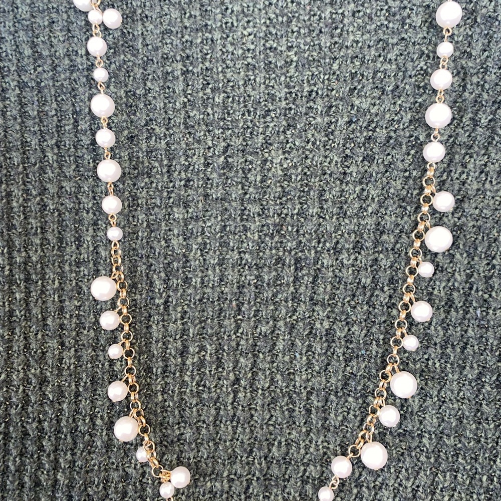 Ann Taylor Pearl and Gold Necklace
